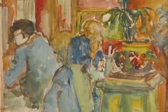 Anne Ricard, Bistrot de Lyon, Aquarelle, 36 x 42 cm, 2003